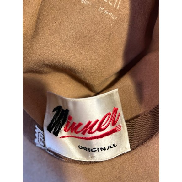 Vintage Winner Hat Top Soleh Beige Unisex Ribbon Bow - Picture 8 of 9